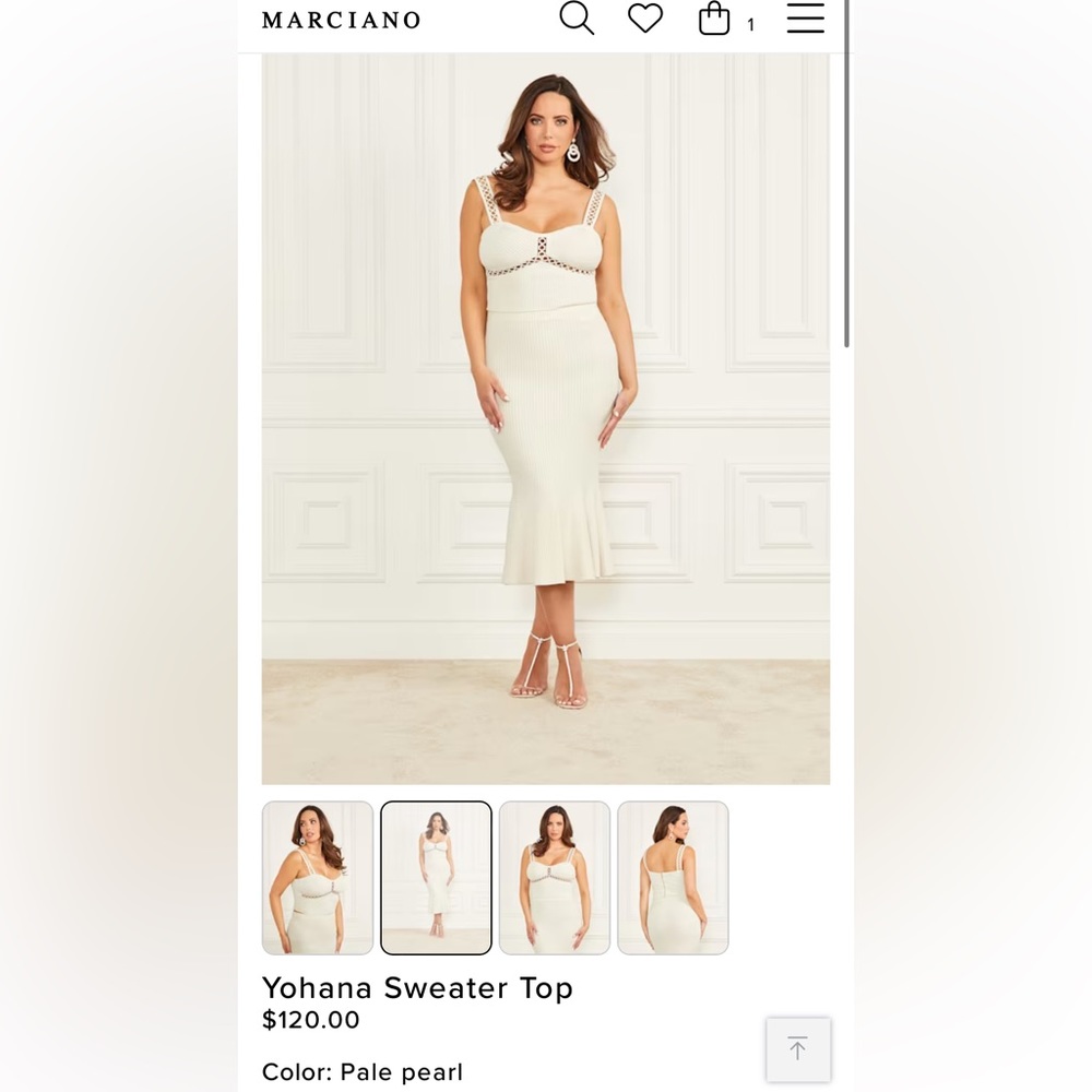 Marciano Guess Yohana Sweater Skirt & Top 2 piece